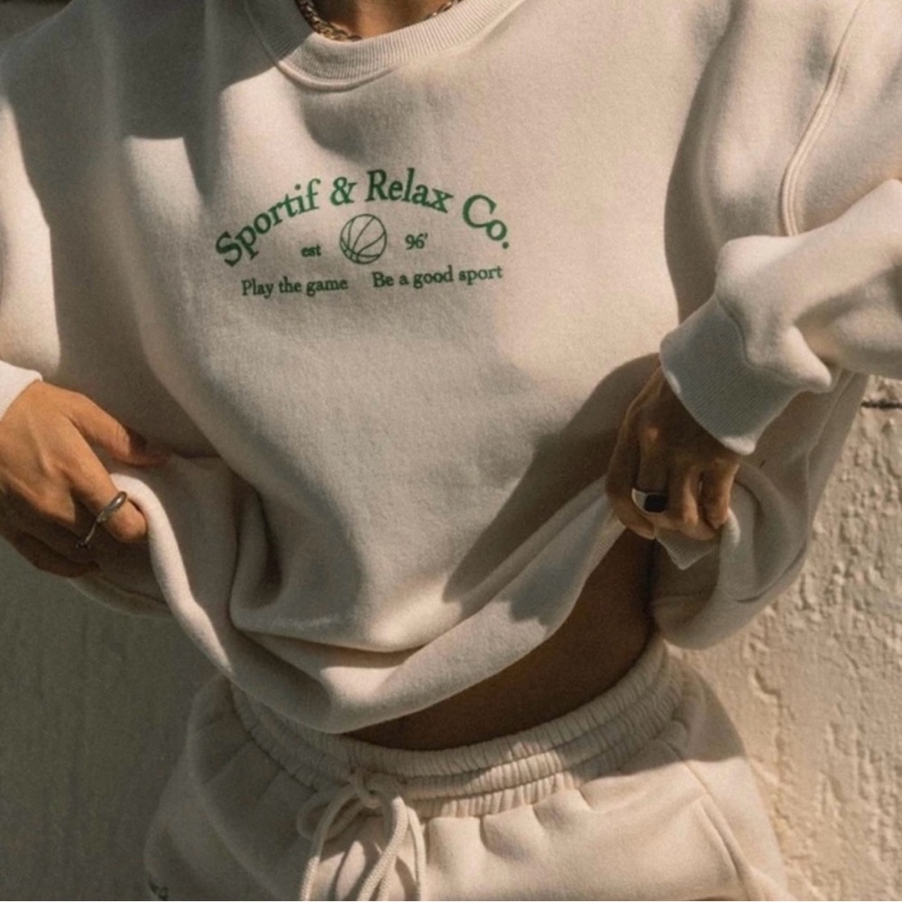 Sportif & Relax Co. Cream Matching Sweatsuit